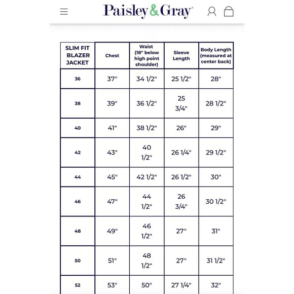 Paisley & Gray Blazer Men Size 38R Slim Fit Dragon Allover Print Sports Jacket - Picture 13 of 13